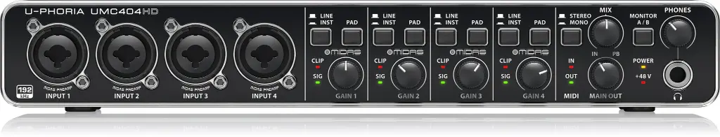 CARTE SON BEHRINGER U-PHORIA UMC404HD